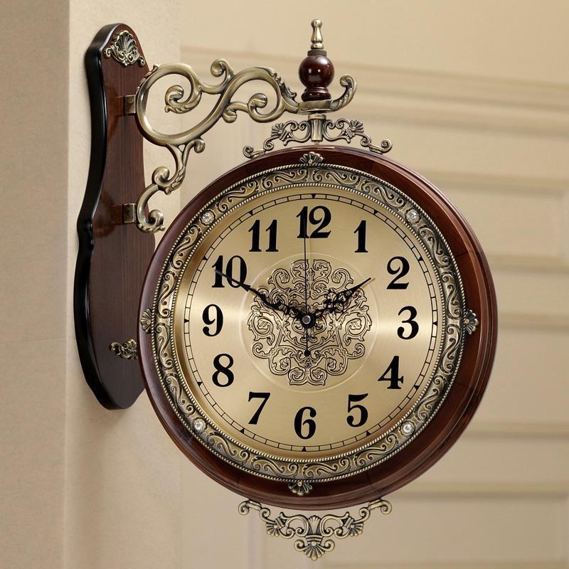 European Art Wall Clock Silent Retro Large Metal Wood Double Sided Wall Clock Zegary Scienne Living Room Home Decor MM60WC
European Art Wall Clock Silent Retro Large Metal Wood Double Sided Wall Clock Zegary Scienne Living Room Home Decor MM60WC