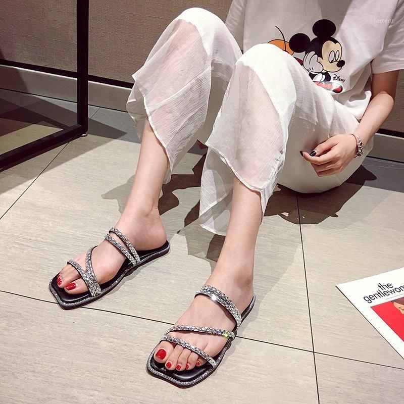 Rhinestones Slippers Women Flat Sandals Black Beige Crystal Narrow Band Open Toe Slippers Summer Fashion Women Sandals 20201
Rhinestones Slippers Women Flat Sandals Black Beige Crystal Narrow Band Open Toe Slippers Summer Fashion Women Sandals 20201
