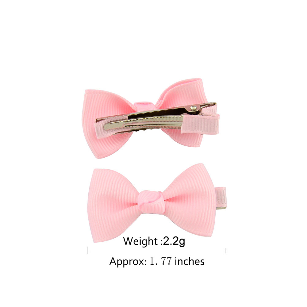 Bow Hairpins Small Baby Mini Grosgrain Ribbon Bows Hairgrips Girls Bowknot Hair Clips Kids Hair Accessories 20 Colors KFJ524
