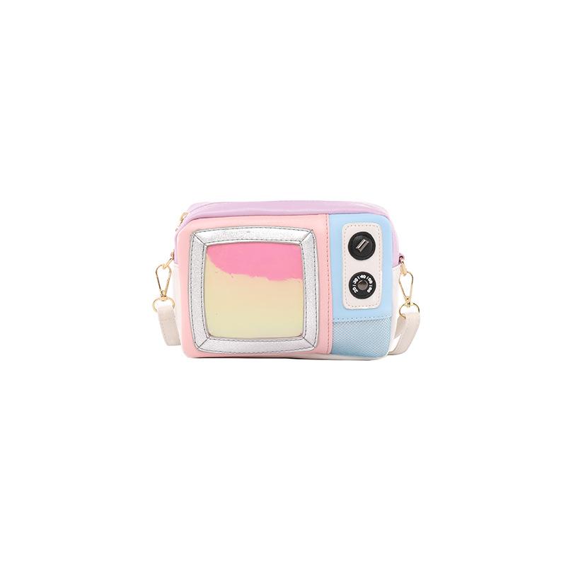 2021 Spring/Summer New Fresh Laser Reflective Funny Personality Creative TV Shoulder Bag Student Pu Mini Pack Jelly Purse Bag, Black
2021 Spring/Summer New Fresh Laser Reflective Funny Personality Creative TV Shoulder Bag Student Pu Mini Pack Jelly Purse Bag, Black