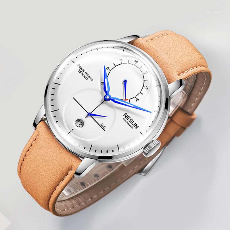 NESUN Watch Men's Luxury Business Automatic Mechanical Watch Fashion Simple Waterproof Sapphire Casual Watches Relogio Masculino1, Leather-white
NESUN Watch Men's Luxury Business Automatic Mechanical Watch Fashion Simple Waterproof Sapphire Casual Watches Relogio Masculino1, Leather-white