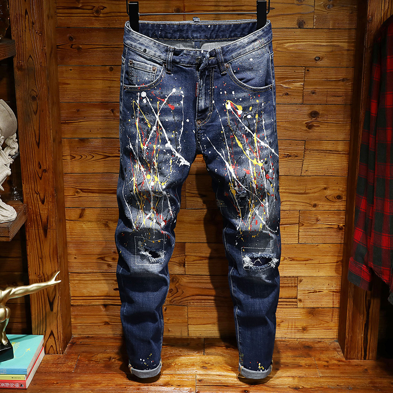 2021 Brim for Ripped New Man Painted Thin Pants Embroidered Hip Hip-hop Edge Blue Spring V243
2021 Brim for Ripped New Man Painted Thin Pants Embroidered Hip Hip-hop Edge Blue Spring V243
