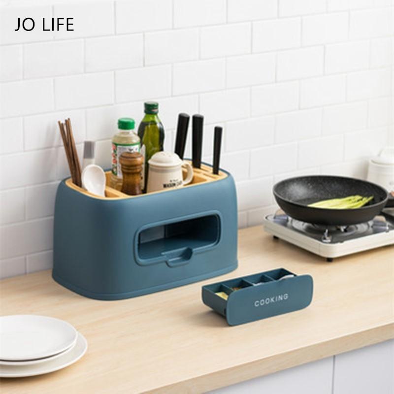 JO LIFE Nordic Style Multifunction Kitchen Storage Rack Seasoning Box Knife Rack Countertop Cutlery
JO LIFE Nordic Style Multifunction Kitchen Storage Rack Seasoning Box Knife Rack Countertop Cutlery