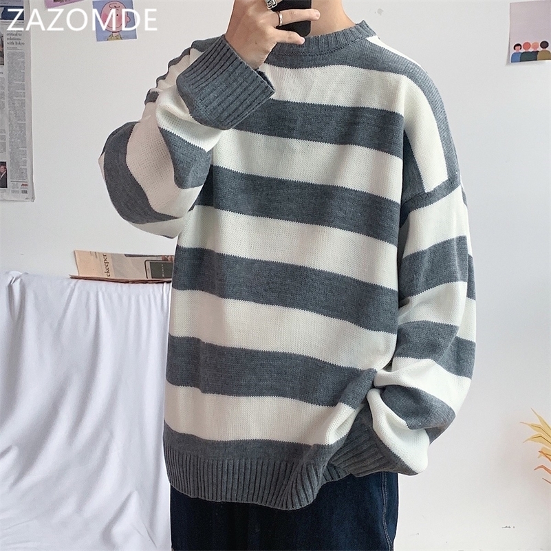 ZAZOMDE Men Sweaters Pullover Turtleneck Plus Size Striped Retro New Chic All-match Leisure Harajuku Loose Couples Sweaters 201201, 1930 blue
ZAZOMDE Men Sweaters Pullover Turtleneck Plus Size Striped Retro New Chic All-match Leisure Harajuku Loose Couples Sweaters 201201, 1930 blue