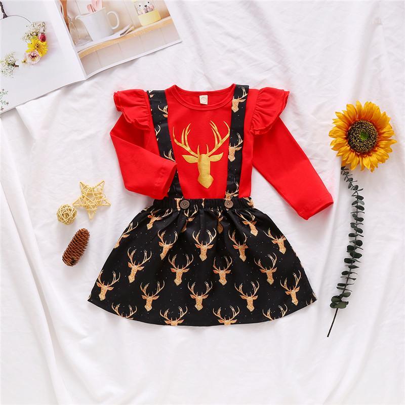 2020 fashion 2PCS Little Infant toddler Girls Christmas Set Children Long Sleeve Top Reindeer Print Suspenders belt Skirt outfit1, Red
2020 fashion 2PCS Little Infant toddler Girls Christmas Set Children Long Sleeve Top Reindeer Print Suspenders belt Skirt outfit1, Red