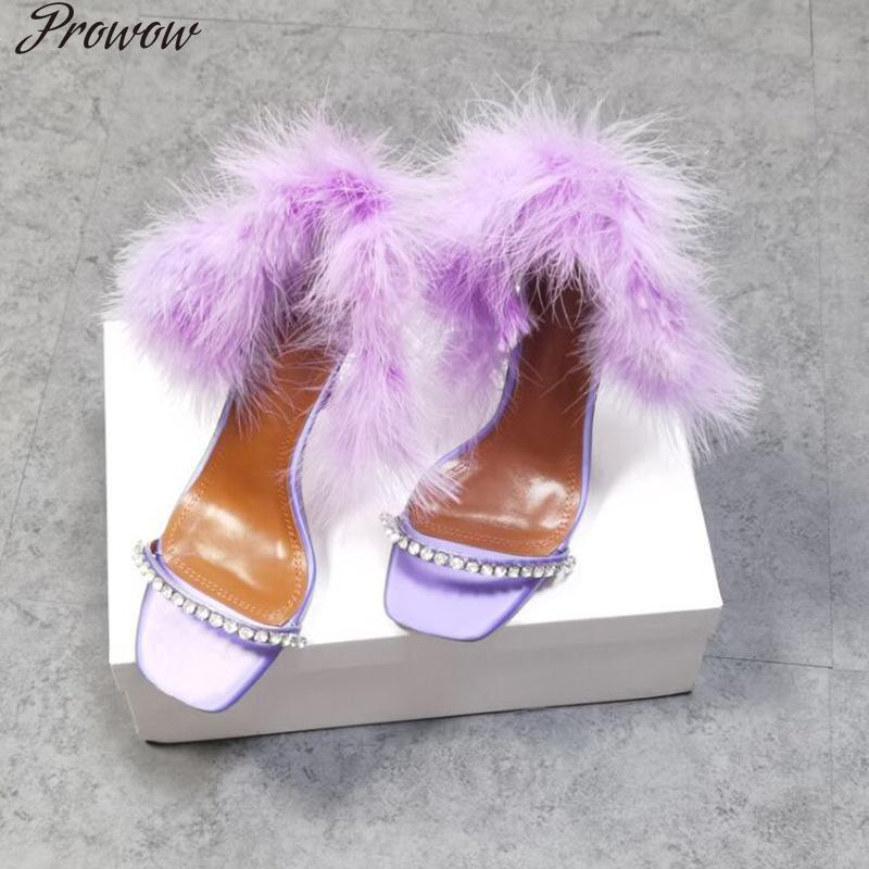 Prowow New Genuine Leather Sexy Feather Thin HIgh Heel Sandals Open Toe Crystal Summer Sandals Shoes Women, Purple
Prowow New Genuine Leather Sexy Feather Thin HIgh Heel Sandals Open Toe Crystal Summer Sandals Shoes Women, Purple