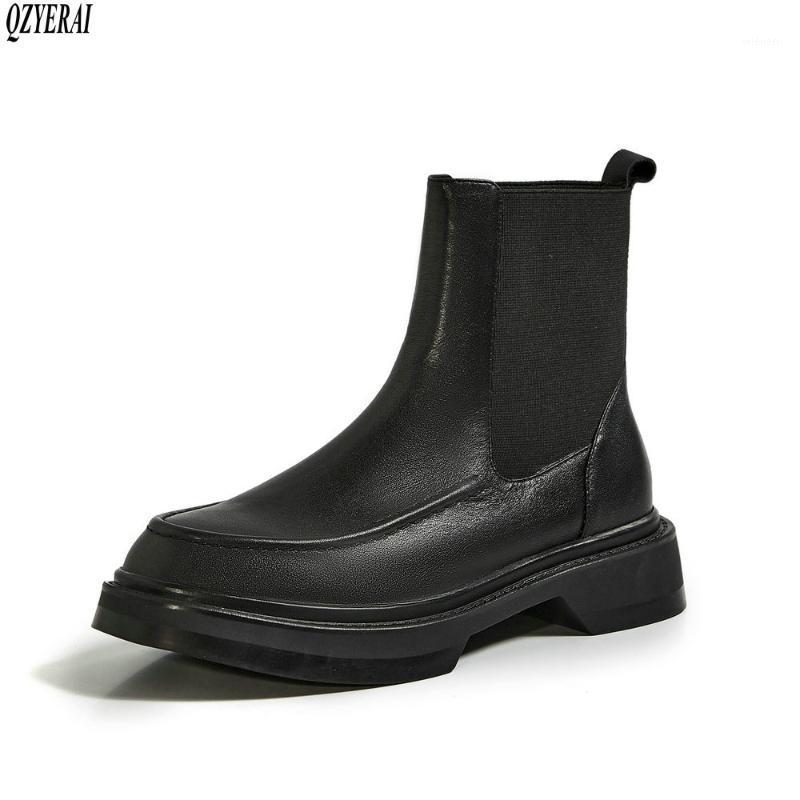 QZYERAI New design Genuine leather Women's boots boots European style fashion cowhide Female Autumn winter shoes1, Black
QZYERAI New design Genuine leather Women's boots boots European style fashion cowhide Female Autumn winter shoes1, Black
