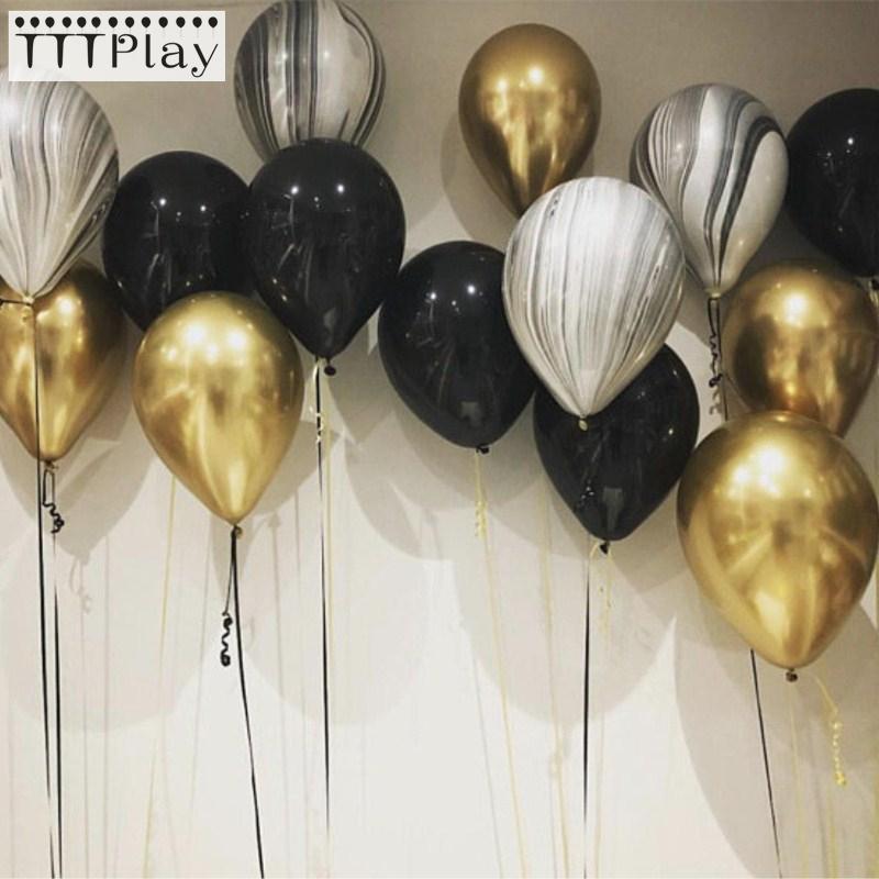 12inch Gold and Black Latex Balloon Marble Metallic Balloon Chrome Balloons Wedding Adult Birthday Party Photography Props Decor
12inch Gold and Black Latex Balloon Marble Metallic Balloon Chrome Balloons Wedding Adult Birthday Party Photography Props Decor