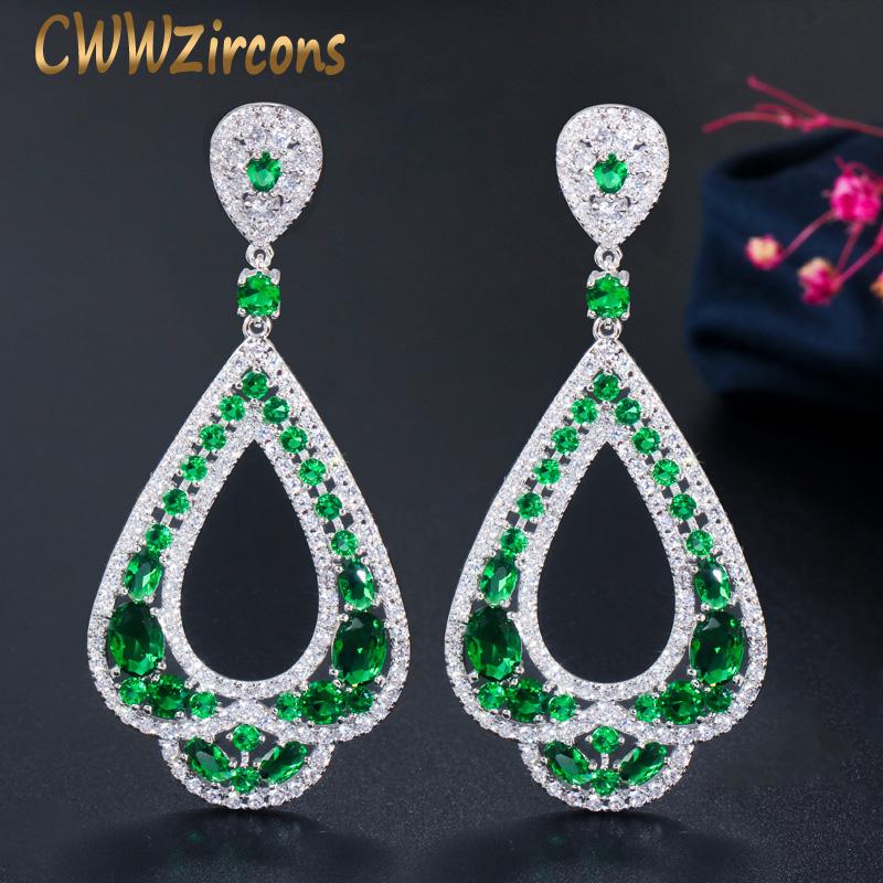 Dangle & Chandelier CWWZircons Boho Style White Gold Color Cubic Zirconia Long Big Statement Green Drop Earrings For Women CZ398
Dangle & Chandelier CWWZircons Boho Style White Gold Color Cubic Zirconia Long Big Statement Green Drop Earrings For Women CZ398