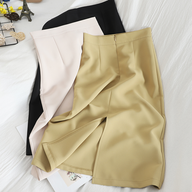 2021 New Autumn Spring Women Split Solid Straight Package Hip Elegant Office Lady Fashionable Female Skirts 9zig, Rice white
2021 New Autumn Spring Women Split Solid Straight Package Hip Elegant Office Lady Fashionable Female Skirts 9zig, Rice white