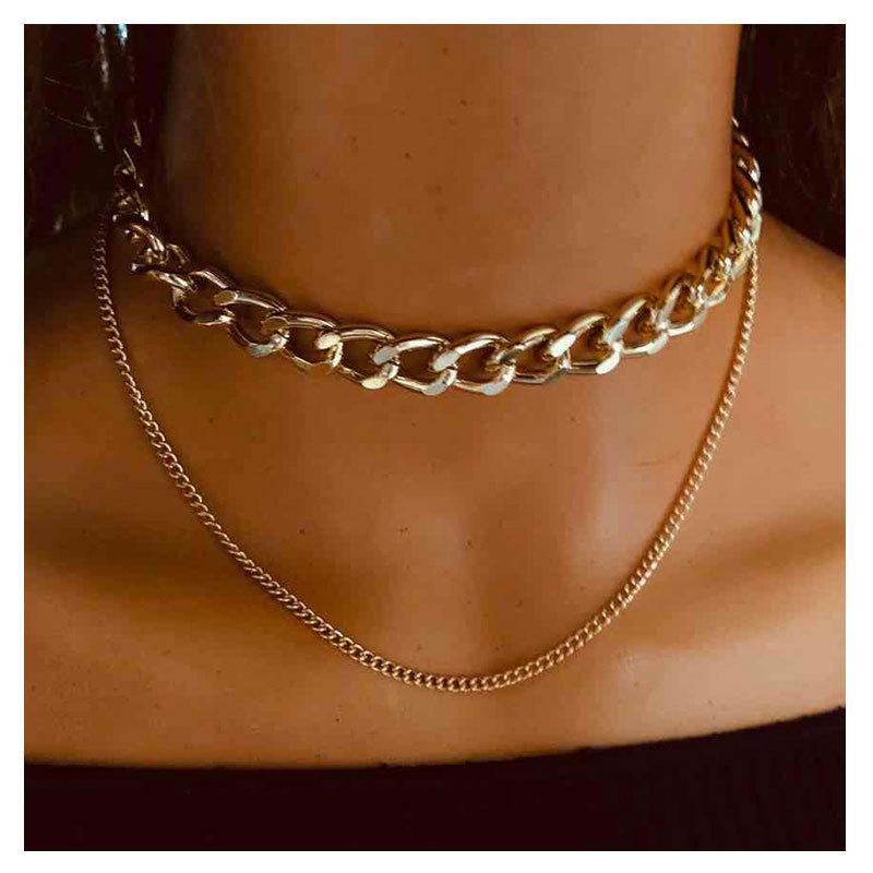 Bin Yu Punk Miami Cuban Choker Necklace Collar Statement Hip Hop Big Chunky Aluminum Gold Color Thick Chain Necklace Jewelry
Bin Yu Punk Miami Cuban Choker Necklace Collar Statement Hip Hop Big Chunky Aluminum Gold Color Thick Chain Necklace Jewelry