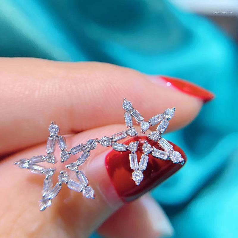 Stud Small Fresh Starfish Zircon All-match Earrings Hollow Five-pointed Star, Golden;silver
Stud Small Fresh Starfish Zircon All-match Earrings Hollow Five-pointed Star, Golden;silver