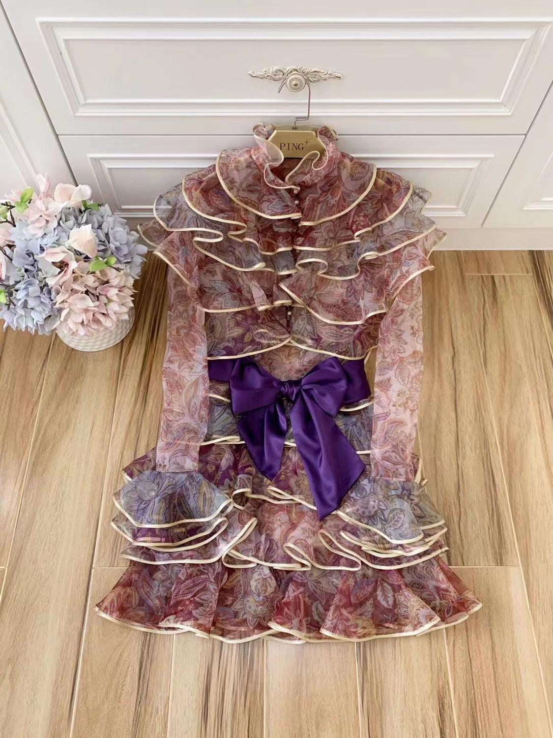 2021 Fashion Spring Designer Ladies Long Sleeve Flare Belt Short Buttons Frilly Dress V4tk, The photo
2021 Fashion Spring Designer Ladies Long Sleeve Flare Belt Short Buttons Frilly Dress V4tk, The photo