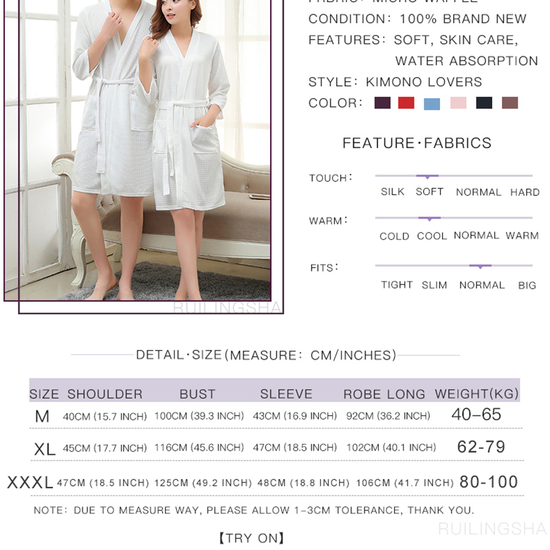 Lovers Summer Water Absorption Fashion Towel Bath Robe Men Sexy Kimono Waffle Bathrobe Mens Plus Size Dressing Gown Male Robes 201111