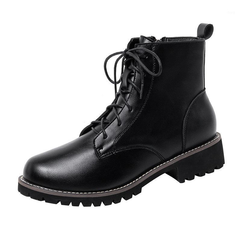 Women flat-heel lace-up Boots Women Autumn New Boots British Style Short1, Black
Women flat-heel lace-up Boots Women Autumn New Boots British Style Short1, Black