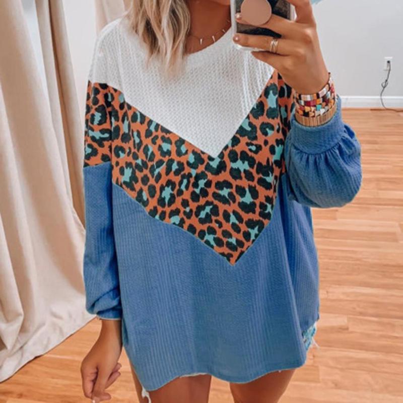 Women Patchwork Color Block Loose Blouse Jumpeser Long Sleeve Knitted Sweater, Green
Women Patchwork Color Block Loose Blouse Jumpeser Long Sleeve Knitted Sweater, Green