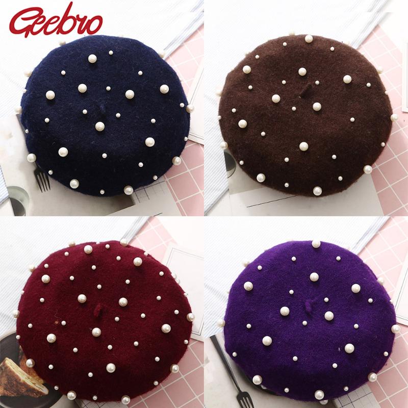 Geebro French Winter Warm Wool Berets For Women Pearls Bohemia Cashmere Female Fashion Beanies Hats Girls Caps Elegant XL126, Khaki
Geebro French Winter Warm Wool Berets For Women Pearls Bohemia Cashmere Female Fashion Beanies Hats Girls Caps Elegant XL126, Khaki