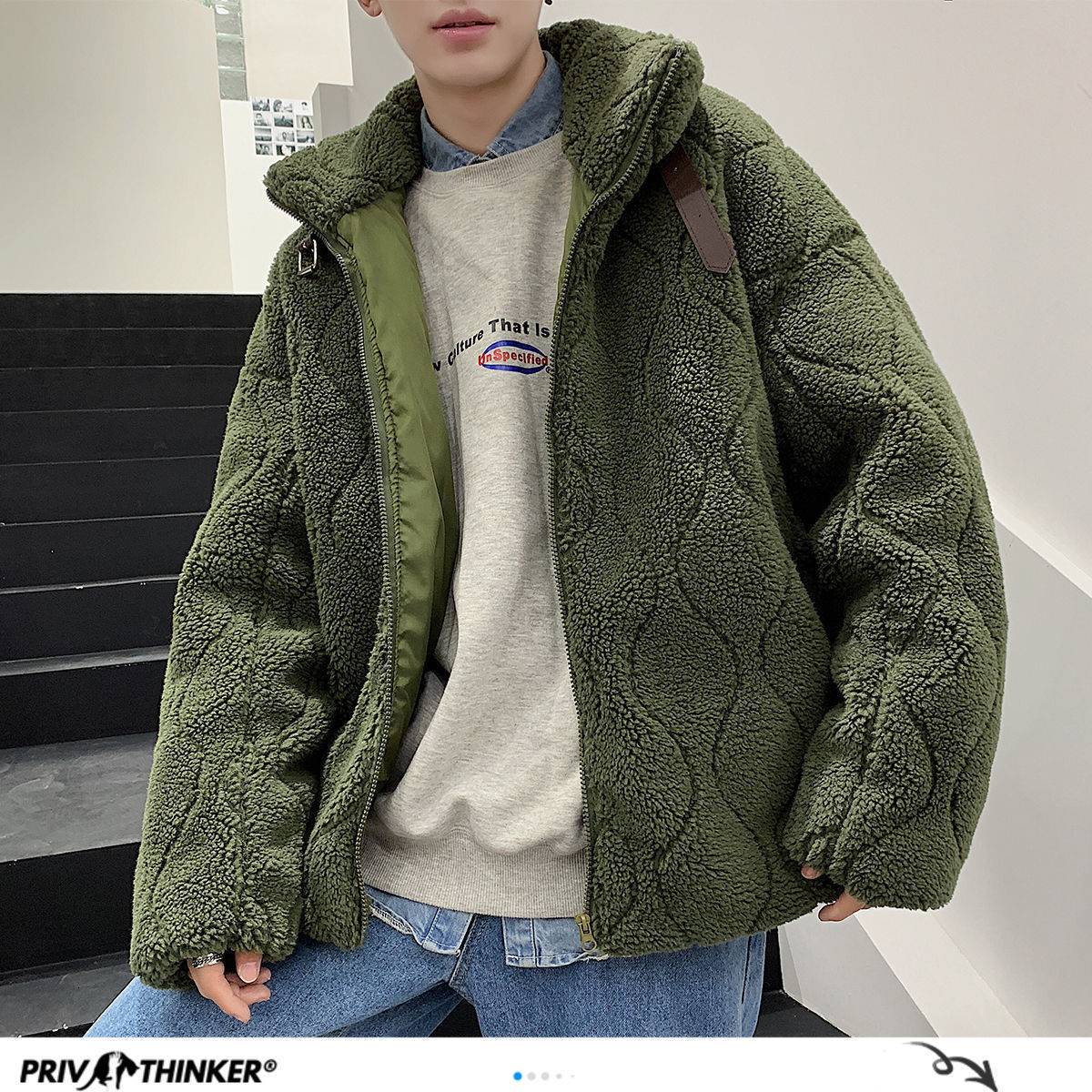 2021 New Privathinker Korean Lambswool Jackets for Men Autumn Winter Warm Coats Hip Hop Man Casual Parkas Jacket 3 Colors Tops 2IU3, Gray
2021 New Privathinker Korean Lambswool Jackets for Men Autumn Winter Warm Coats Hip Hop Man Casual Parkas Jacket 3 Colors Tops 2IU3, Gray