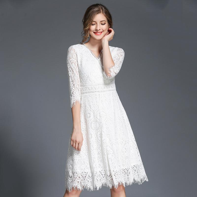 Hot Autumn Elegant Ladies White Lace Dress Women Sexy Hollow Out Black Dresses Female Casual Robe Plus Size Vestidos Mujer N611B, 5216 white
Hot Autumn Elegant Ladies White Lace Dress Women Sexy Hollow Out Black Dresses Female Casual Robe Plus Size Vestidos Mujer N611B, 5216 white