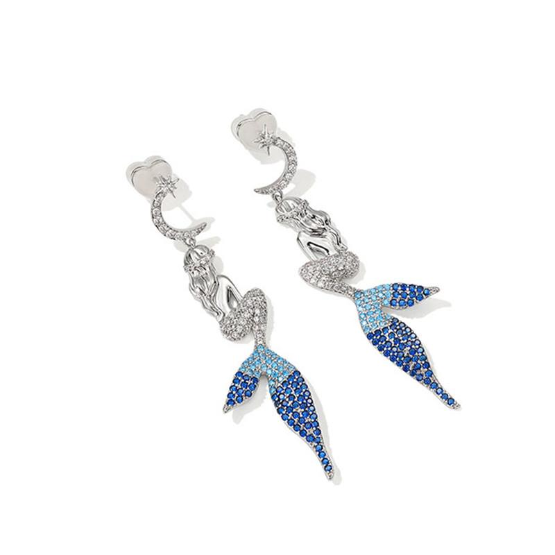 Fashion New Cubic Zirconia Long Drop Earrings for Women Original Mermaid Design Shiny Crystal Statement Earrings Korean Jewelry
Fashion New Cubic Zirconia Long Drop Earrings for Women Original Mermaid Design Shiny Crystal Statement Earrings Korean Jewelry
