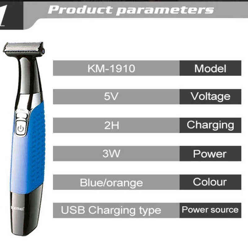 one blade wet dry beard shaving razor for men electric shaver usb male back hair electronic razor travel body cleaning shaver 220112