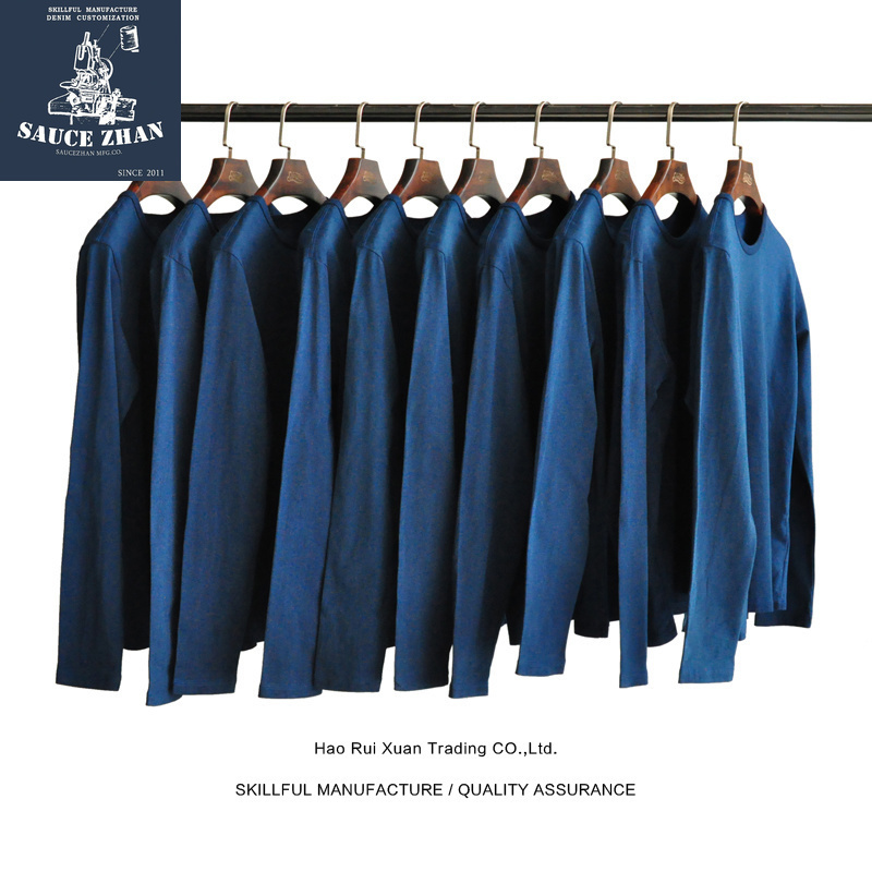 SauceZhanPlant indigo staining t shirt Men and Women Autumn and Winter Full T-shirt Men's t shirt Solid O-Neck Cotton Casual 201125, Blue 
SauceZhanPlant indigo staining t shirt Men and Women Autumn and Winter Full T-shirt Men's t shirt Solid O-Neck Cotton Casual 201125, Blue