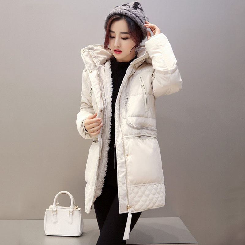 Ftlzz 2019 Winter Women's Jackets Cotton Coat Padded Long Slim Hooded Parkas Female Plus Size Warm Wool Jacket Outwear Clothing T200319