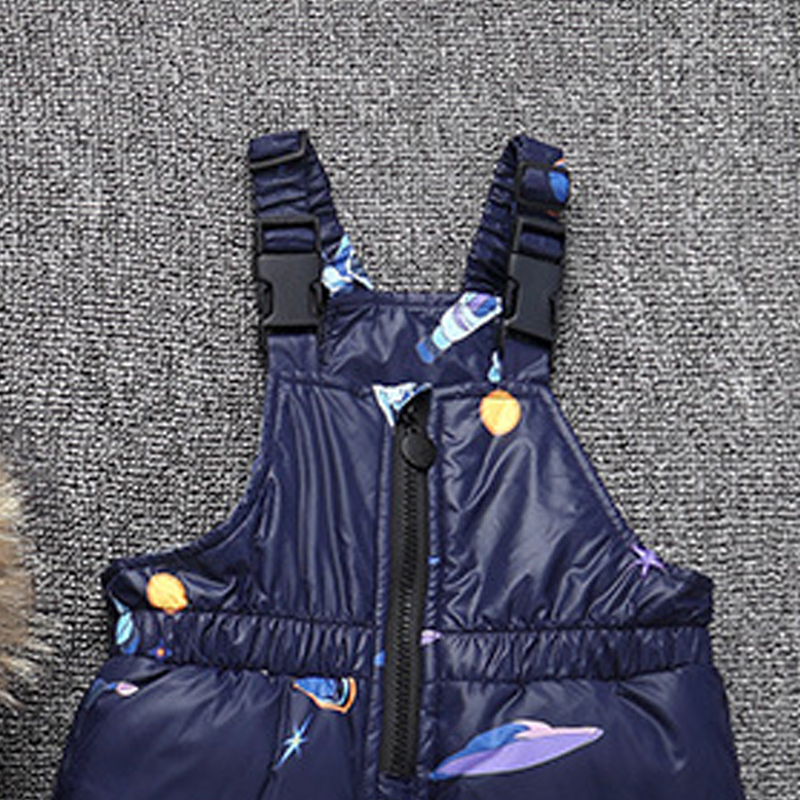 Menoea Parka Real Fur Hooded Boy Baby Overalls Girl Winter Down Jacket Warm Kids Pants Children Snowsuit Girls Outerwear Suits Y1117