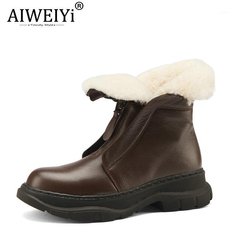 AIWEIYi Woman Ankle Boots Black White Genuine Leather Shoes Wool Fur Keep Warm Boots1
AIWEIYi Woman Ankle Boots Black White Genuine Leather Shoes Wool Fur Keep Warm Boots1