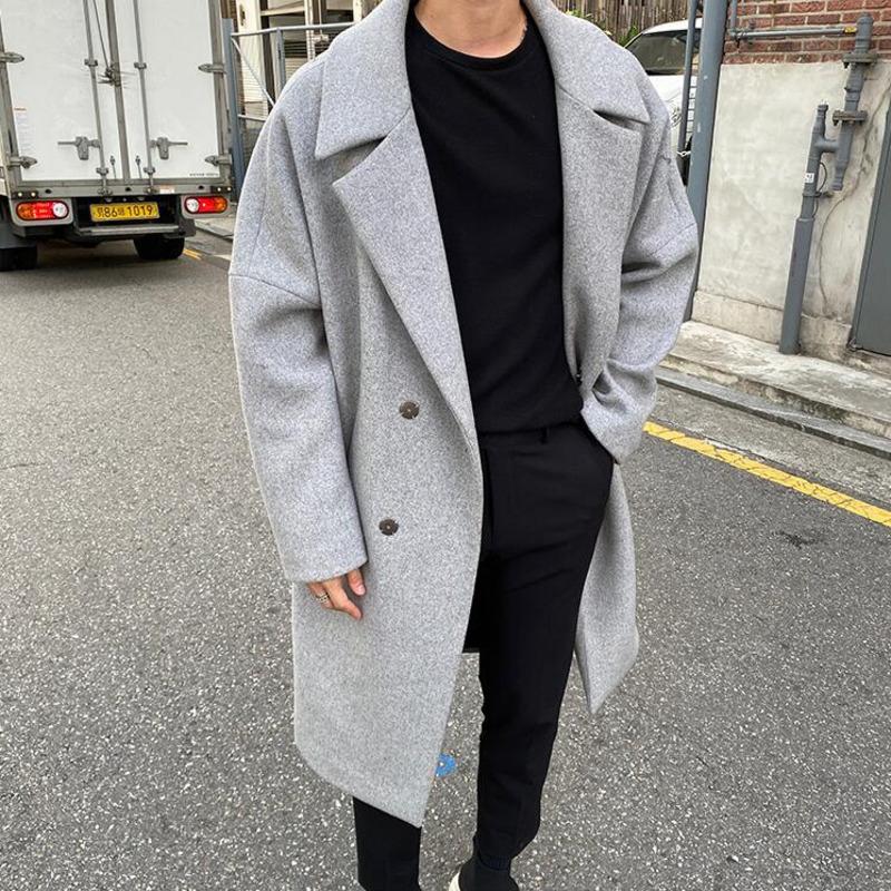 Korean Style Woolen Coat Men's Fashion Solid Color Casual Long Woolen Coat Men Overcoat Loose Oversize Mens -2XL, Black
Korean Style Woolen Coat Men's Fashion Solid Color Casual Long Woolen Coat Men Overcoat Loose Oversize Mens -2XL, Black