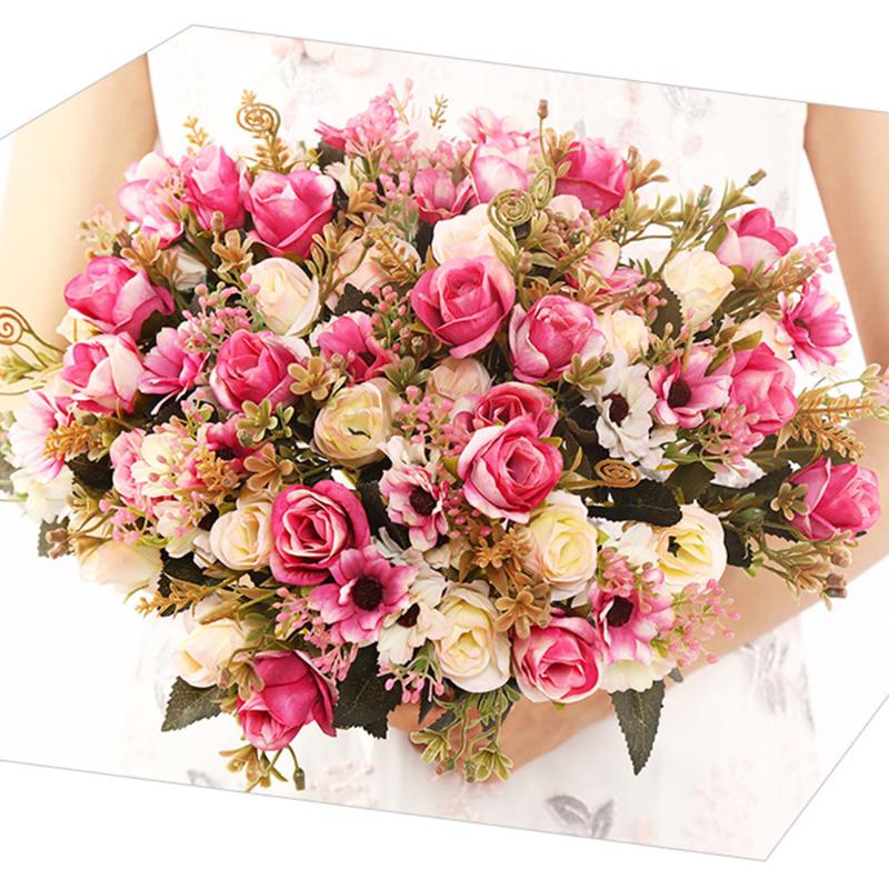 5 Branch 12 Heads Artificial Rose Flowers Bouquet Wedding Decoration Silk Real Touch Fake Flowers Home Garden DIY Decor Floral, As shown
5 Branch 12 Heads Artificial Rose Flowers Bouquet Wedding Decoration Silk Real Touch Fake Flowers Home Garden DIY Decor Floral, As shown