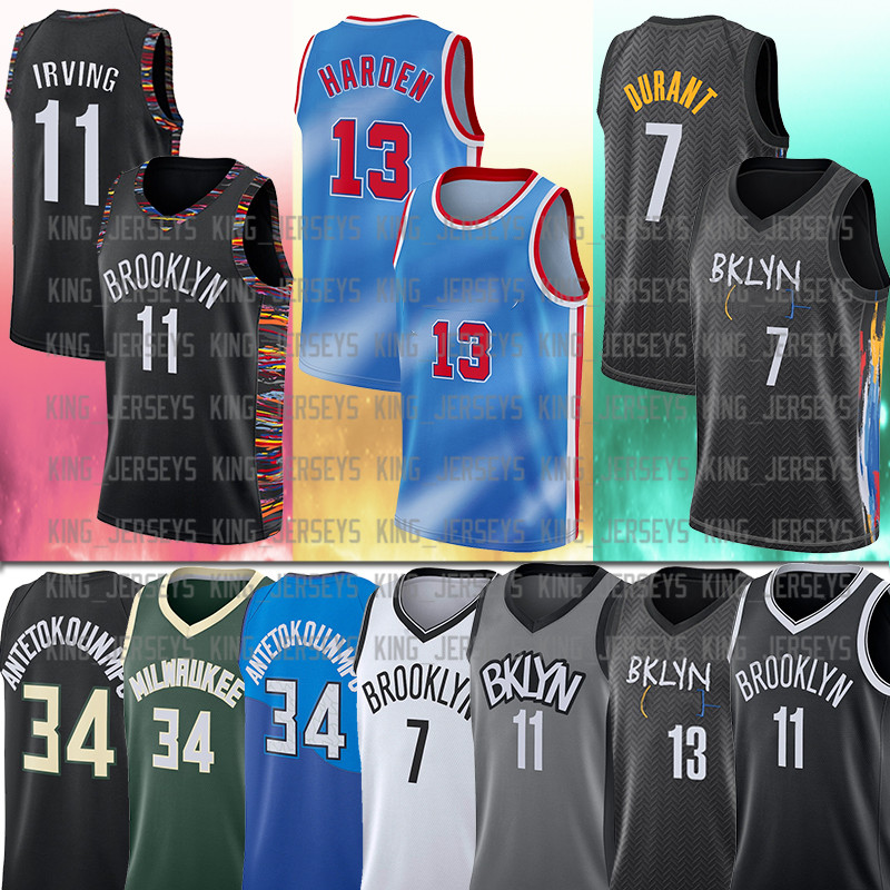34 Giannis 13 Harden 7 Kevin Irving Durant Antetokounmpo 11 Kyrie college 2021 new men city Basketball Jersey, Black;red
34 Giannis 13 Harden 7 Kevin Irving Durant Antetokounmpo 11 Kyrie college 2021 new men city Basketball Jersey, Black;red