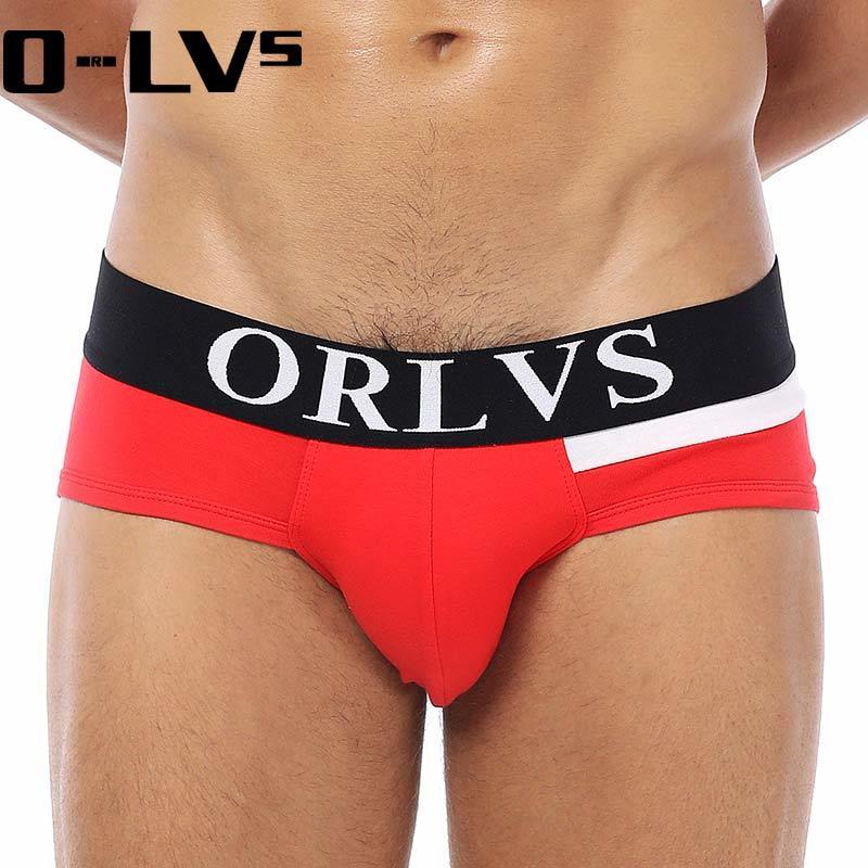 ORLVS Men Underwear Briefs Cotton Comfortable Slip Cueca Male Panties Breathable Men's Briefs Sexy Gay Underwear 5Pcs Set OR113 T200511