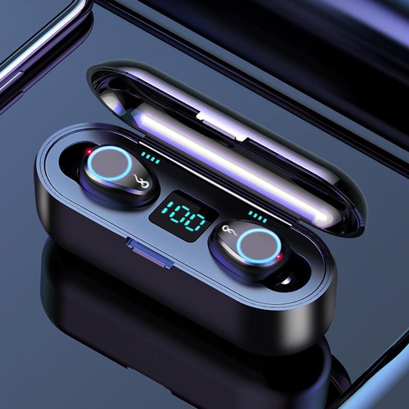 Wireless Bluetooth 5.0 Earphone with Microphone Touch Control Wireless Headphones 2000mAh Charging Box Waterproof Headsets, Black
Wireless Bluetooth 5.0 Earphone with Microphone Touch Control Wireless Headphones 2000mAh Charging Box Waterproof Headsets, Black