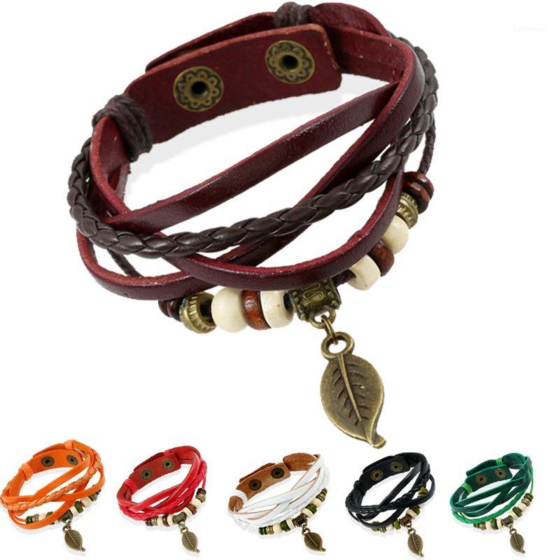 Fashion Genuine Leather Bracelets Alloy Leaf Charm 7 Colors White Orange Green Blue Black Brown White Women Fashion Bracelet1
Fashion Genuine Leather Bracelets Alloy Leaf Charm 7 Colors White Orange Green Blue Black Brown White Women Fashion Bracelet1