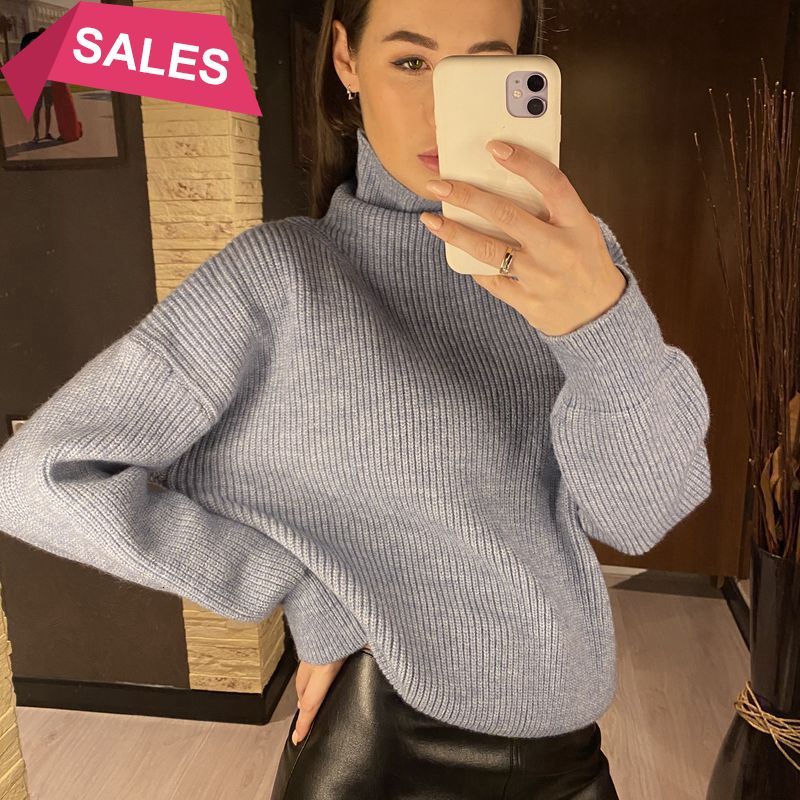 2021 New Winter Wool Solid Women Knitted Foldover Turtleneck Sweater Oversized Throat Soft Female Jumper Cashmere Pullovers Tops R2ho, Light blue a6688
2021 New Winter Wool Solid Women Knitted Foldover Turtleneck Sweater Oversized Throat Soft Female Jumper Cashmere Pullovers Tops R2ho, Light blue a6688