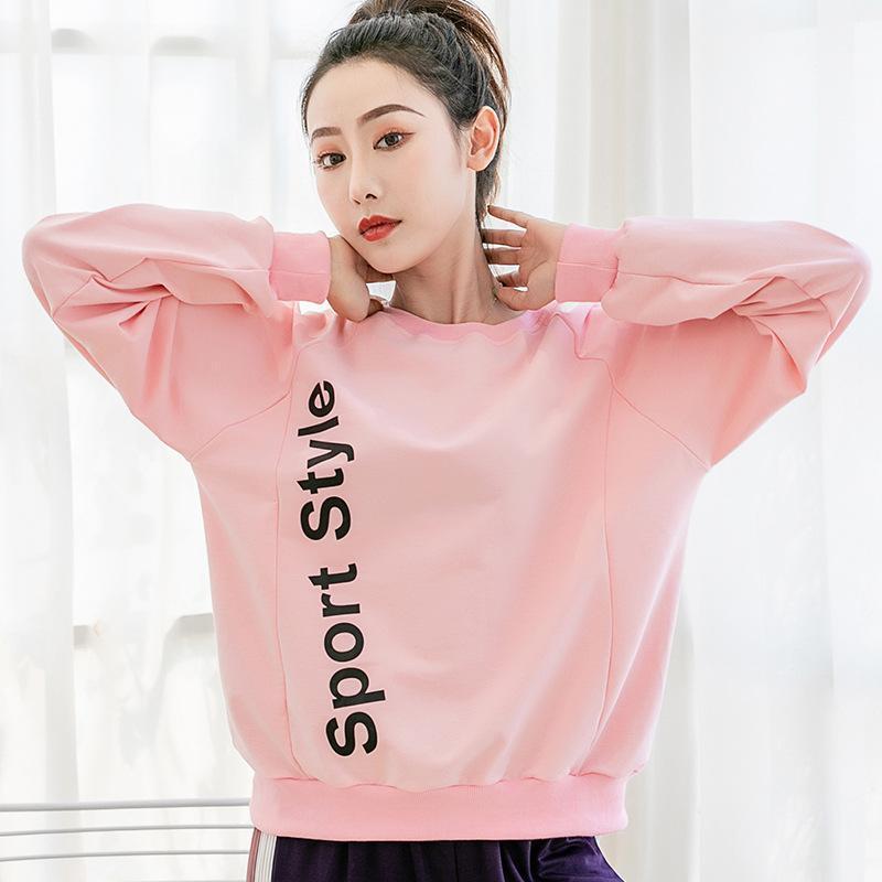 2021 New Yoga Wear Letter Print Long Sleeve Top Women Fall/Winter Workout Clothes Loose O Neck Running Sports Sweatshirt T-shirt1, Black
2021 New Yoga Wear Letter Print Long Sleeve Top Women Fall/Winter Workout Clothes Loose O Neck Running Sports Sweatshirt T-shirt1, Black