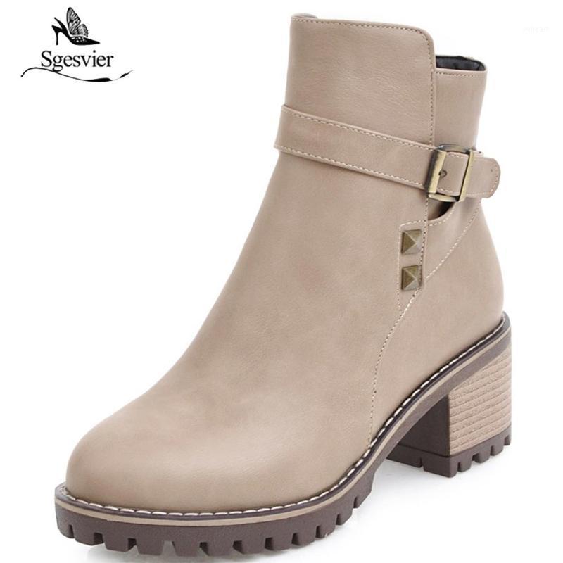 Sgesvier Women Ankle Boots Zipper Design Fashion Square High Heel Round Toe All Match Ladies Motorcycle Boots Size 33-43 OX5601, Black
Sgesvier Women Ankle Boots Zipper Design Fashion Square High Heel Round Toe All Match Ladies Motorcycle Boots Size 33-43 OX5601, Black
