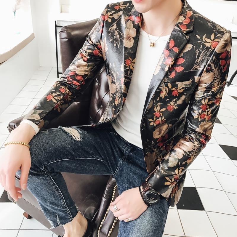 Men's Suits Blazers Autumn Slim Fit Party Blazers Masculino High Quality Floral Blazers Mens Baroque Veste Costume Homme Americana Hombre M5XL 20