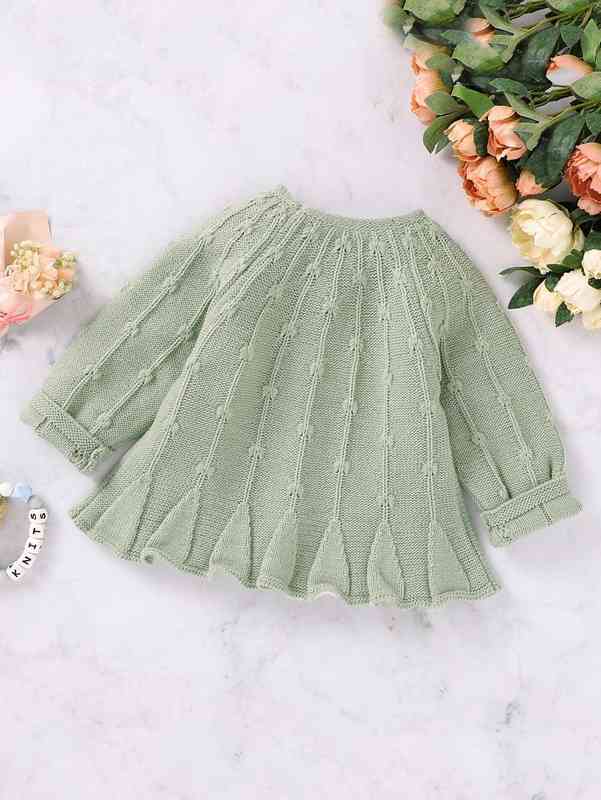 Baby Raglan Sleeve Button Front Cardigan SHE