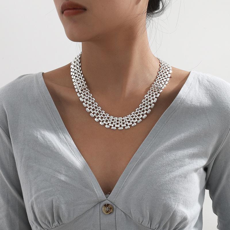 Minar Punk Hip Hop Chunky Chains Necklaces for Women Silver Color Bling Bling Linked Wide Chokers Necklace Statement Jewelry
Minar Punk Hip Hop Chunky Chains Necklaces for Women Silver Color Bling Bling Linked Wide Chokers Necklace Statement Jewelry