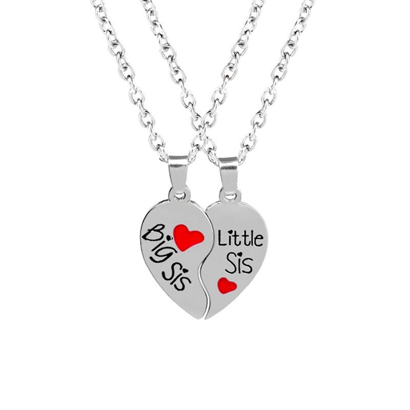 2pcs/set For Sisters BIG SIS LIL SIS Forever Best Friend Split Heart Family Love Pendant Necklace Gift Bff Necklace
2pcs/set For Sisters BIG SIS LIL SIS Forever Best Friend Split Heart Family Love Pendant Necklace Gift Bff Necklace