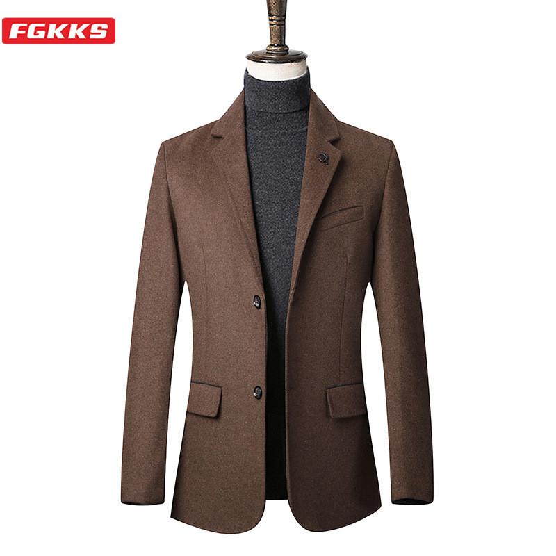 FGKKS Brand Men Wool Blend Coats Men's Solid Color Casual Wool Overcoat Winter New Business Trendy Wild Coat Male, Black
FGKKS Brand Men Wool Blend Coats Men's Solid Color Casual Wool Overcoat Winter New Business Trendy Wild Coat Male, Black