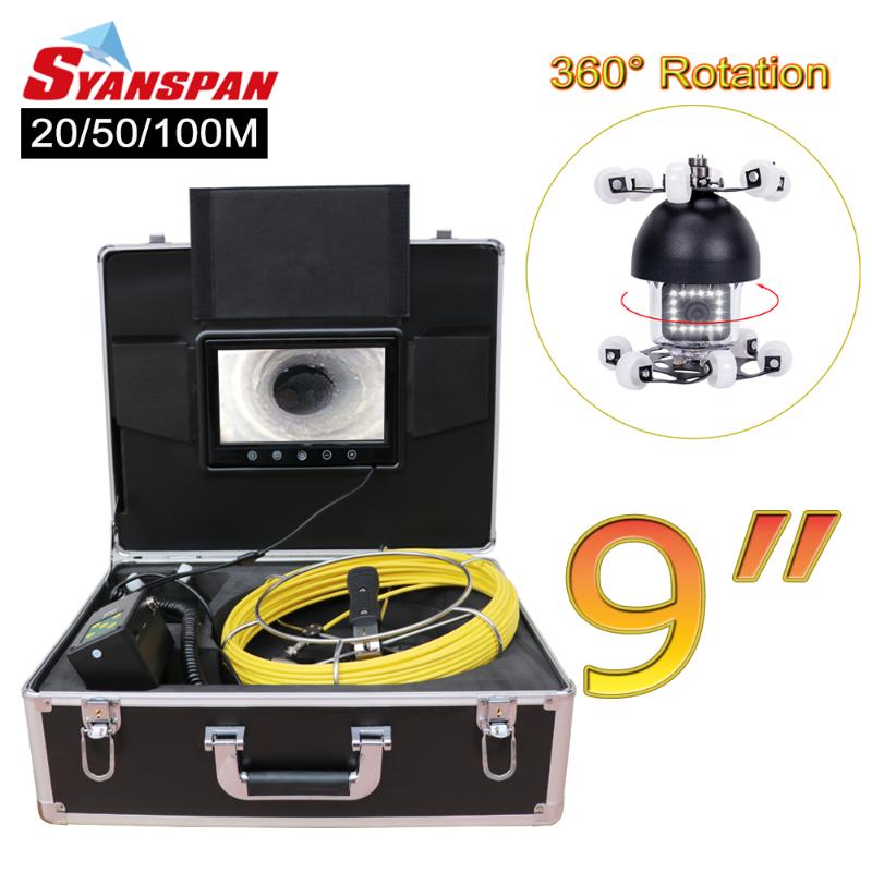 SYANSPAN 9"Monitor Pipe Inspection Video Camera,1000TVL Drain Sewer Pipeline Industrial Endoscope System 360 degree Rotation
SYANSPAN 9"Monitor Pipe Inspection Video Camera,1000TVL Drain Sewer Pipeline Industrial Endoscope System 360 degree Rotation