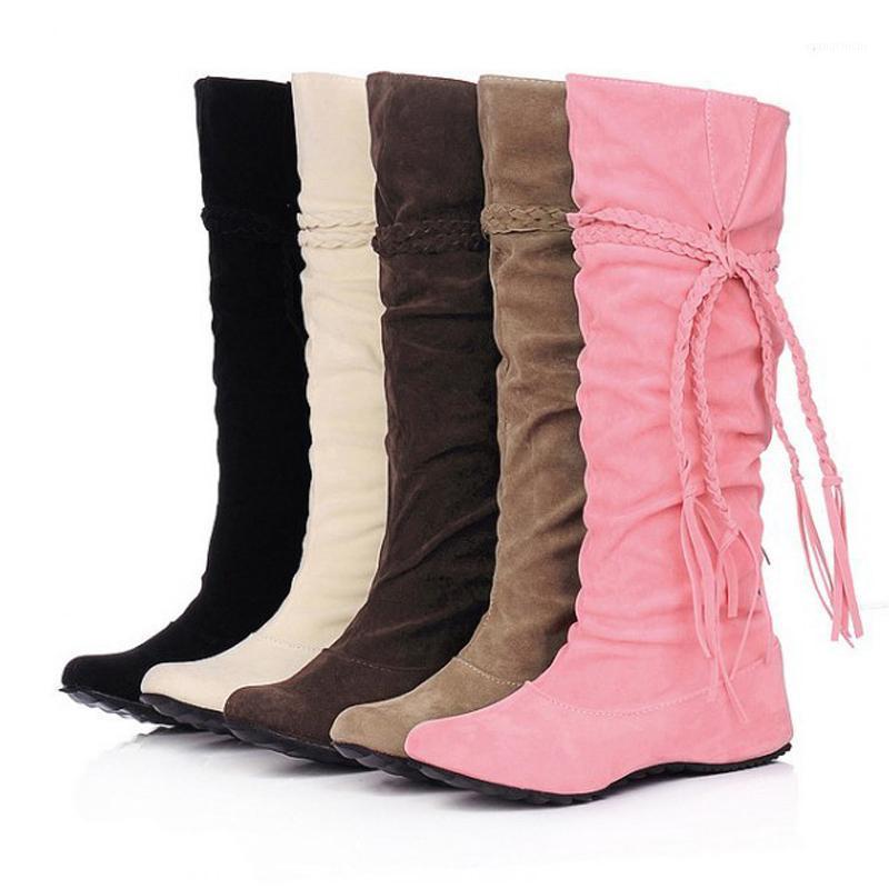 Fashion Flock Women Boots Fringe Lace-up Wedge Heels Long Boots Winter Shoes Woman Tassel Knee High Size 35-43 WSH7621, Mud color autumn 
Fashion Flock Women Boots Fringe Lace-up Wedge Heels Long Boots Winter Shoes Woman Tassel Knee High Size 35-43 WSH7621, Mud color autumn