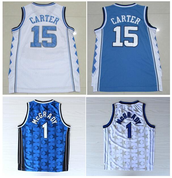College Mens North Carolina Blue Vince15# Carter Embroidery Sports Shirts Top Quality Tracy#1 McGrady Jersey Black Penny 1# Hardaway Shirts, Cc8
College Mens North Carolina Blue Vince15# Carter Embroidery Sports Shirts Top Quality Tracy#1 McGrady Jersey Black Penny 1# Hardaway Shirts, Cc8