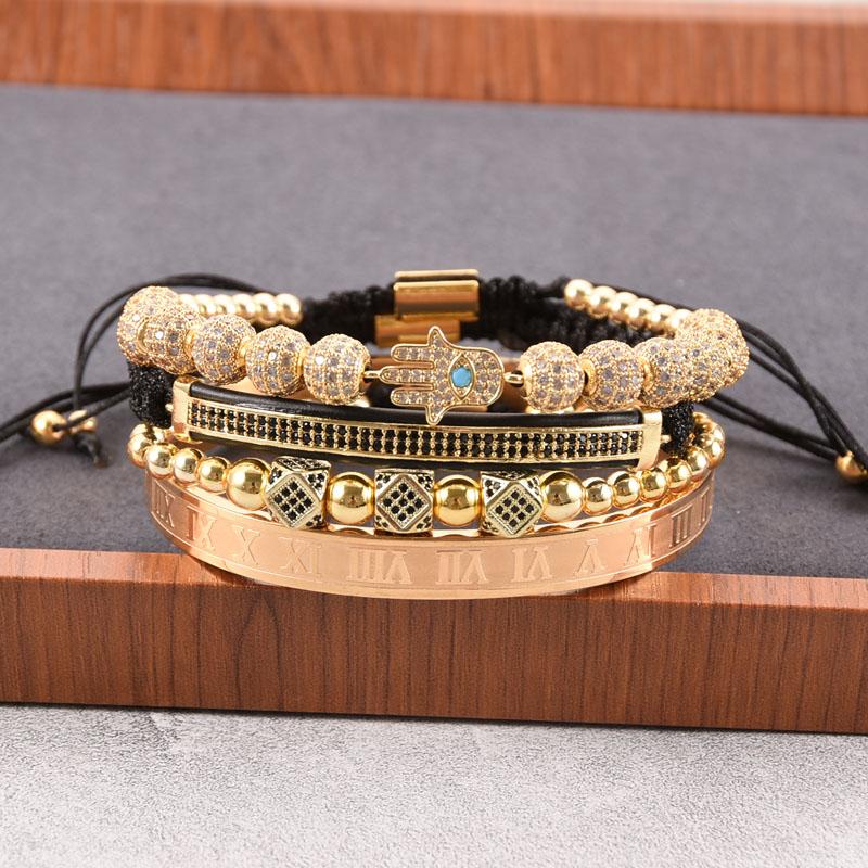 4pcs/set Luxury Jewelry Zircon Hip Hop Bracelets Men Cubic Micro Pave CZ Charm Braided Braiding Pulseira
4pcs/set Luxury Jewelry Zircon Hip Hop Bracelets Men Cubic Micro Pave CZ Charm Braided Braiding Pulseira