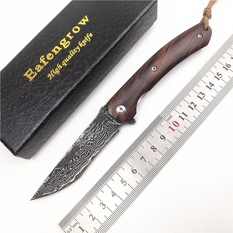 Eafengrow Sitivien ST213 Damascus Folding Knife Wood Handle Flipper Ball Bearing Quick Open Camping Outdoor Hunting Utility Pocket EDC Knives
Eafengrow Sitivien ST213 Damascus Folding Knife Wood Handle Flipper Ball Bearing Quick Open Camping Outdoor Hunting Utility Pocket EDC Knives