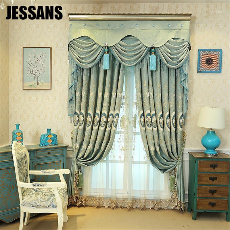 Thick chenille embroidery curtains for living room bedroom floating curtains soft blue1, Tulle
Thick chenille embroidery curtains for living room bedroom floating curtains soft blue1, Tulle