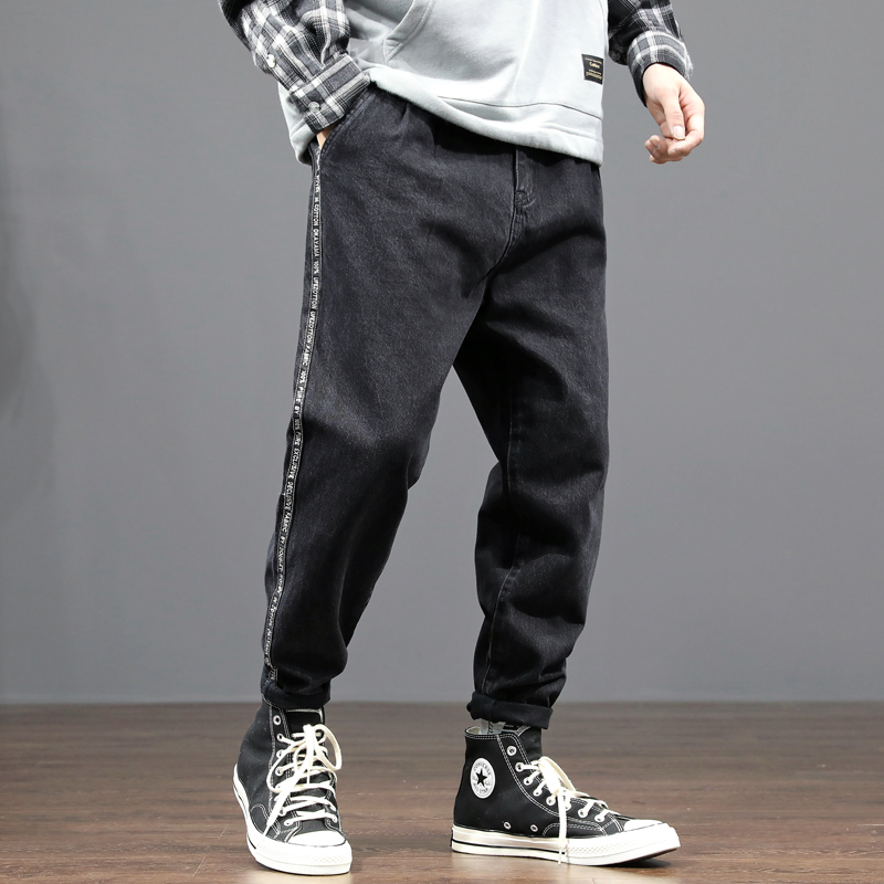 2021 New Fashion Streetwear Black Men's Stripe Elastic Designer Hare Fit Clogging Denim Pants Hip 3kvp
2021 New Fashion Streetwear Black Men's Stripe Elastic Designer Hare Fit Clogging Denim Pants Hip 3kvp
